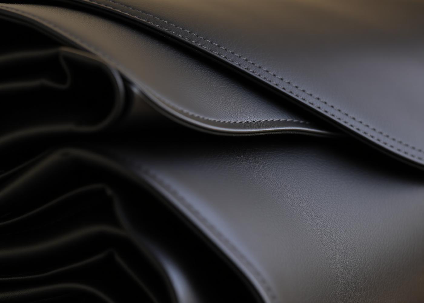 Stacked sheep leather hides